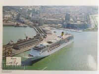Пощенска картичка Пристанището в Турция круизен кораб