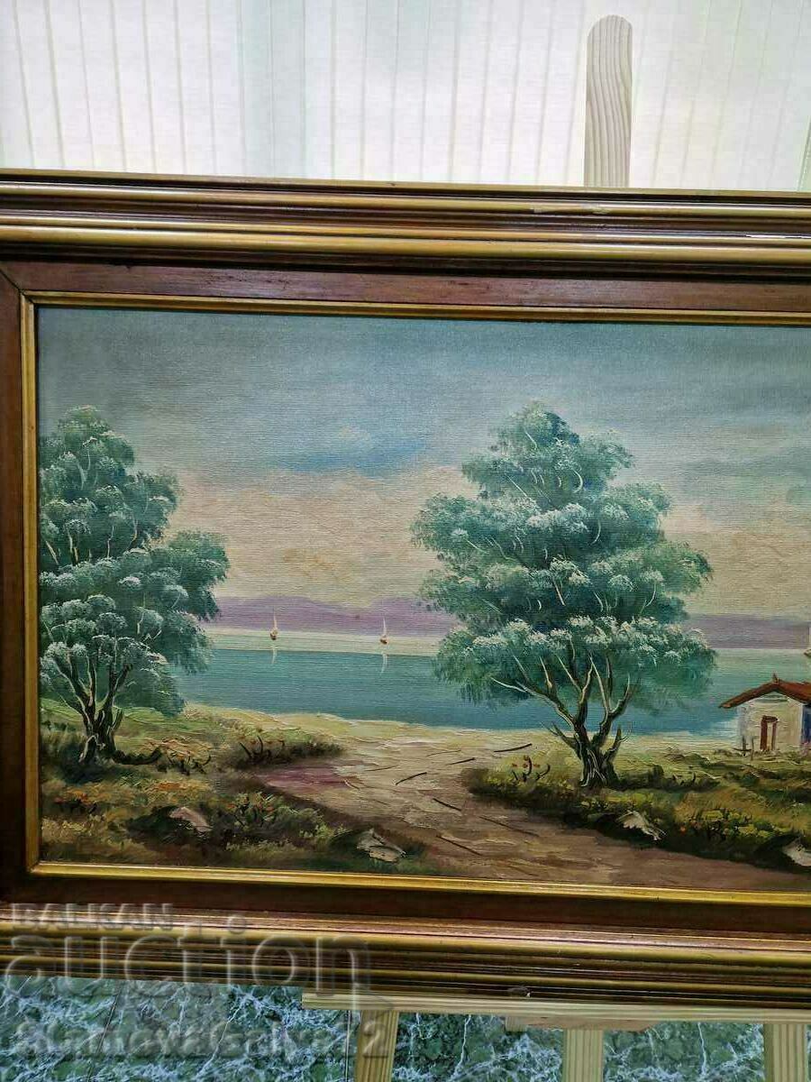 Licitație O pictură veche mare de autor antic