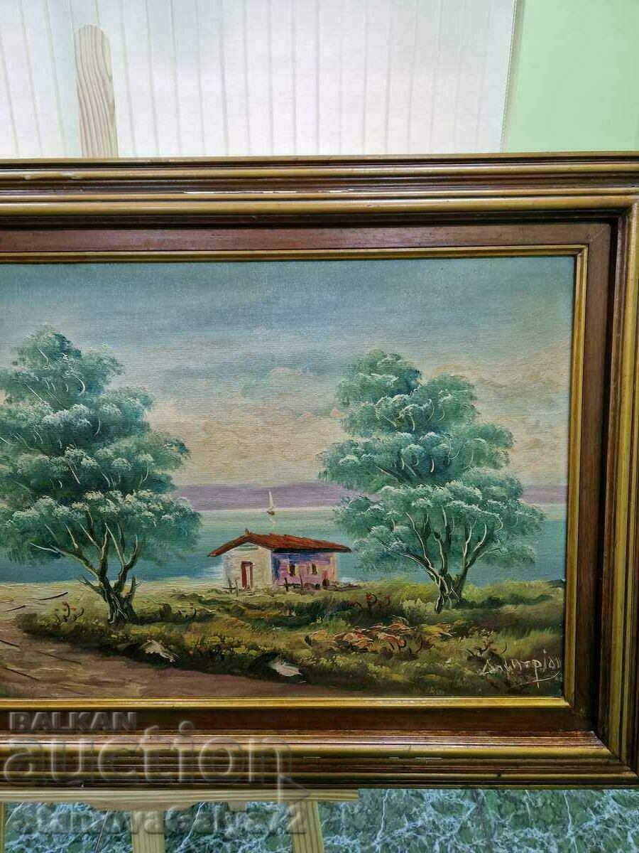 Delivery of A great old large antique author painting