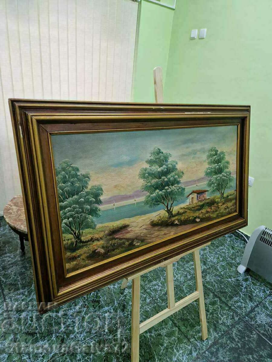 A great old large antique author painting - 5