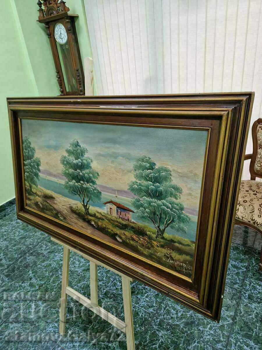 A great old large antique author painting - 6