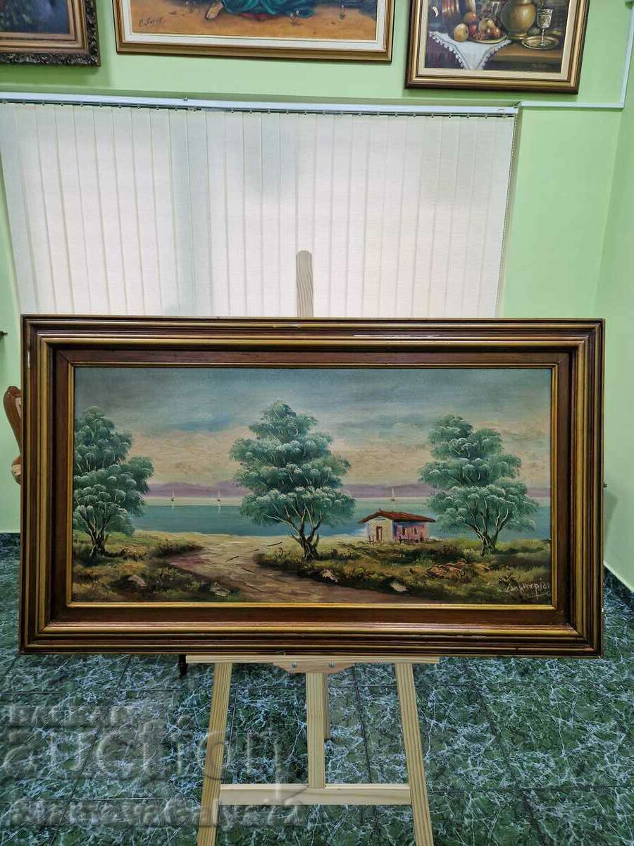 A great old large antique author painting