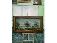 A great old large antique author painting