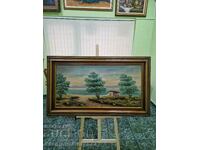 A great old large antique author painting