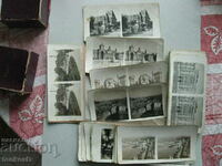 35 pcs. stereo photos of Naples, Genoa, Pompeii, etc. 1920 In a box