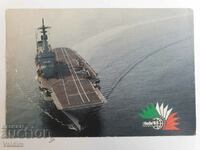 Postcard Italian aircraft carrier