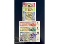 KYRGYZSTAN - 6 banknotes complete set 1993, UNC