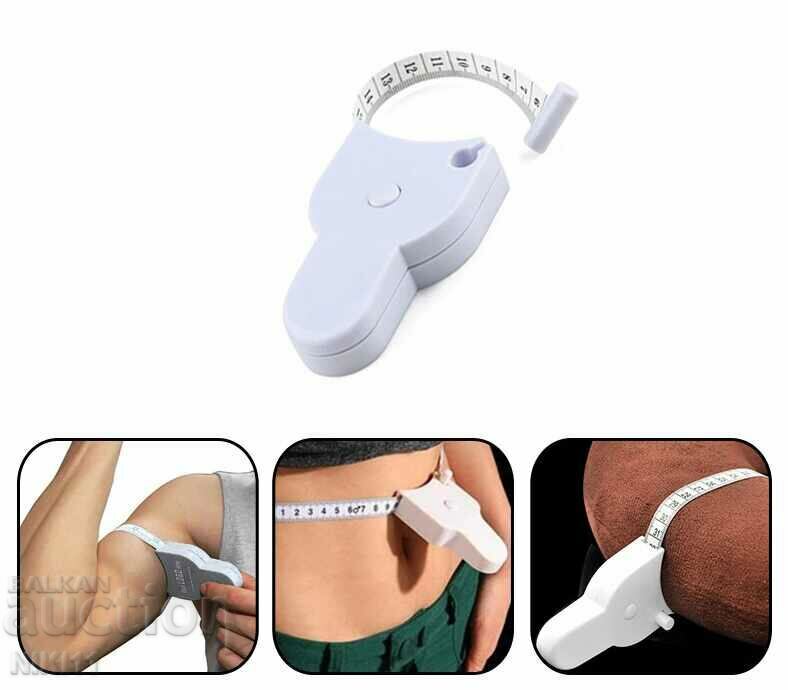 Device for measuring muscles, biceps, triceps, flaking