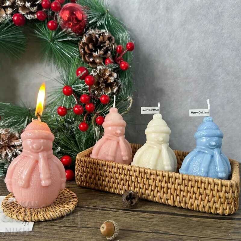 matriță om de zăpadă pentru lumânări, fondant, matriță de Crăciun cu preț 15.00 BGN | € 7.67