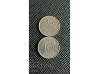 Швеция 10 оре, различни години