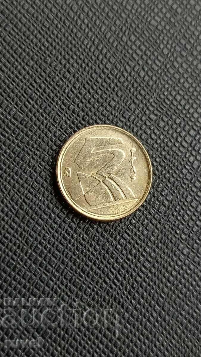 Ισπανία 5 σεντς, 1991