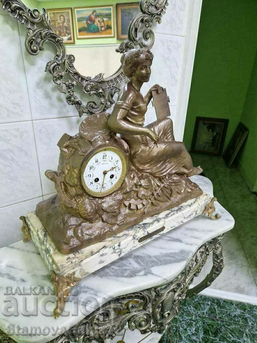 Uriaș ceas de cămineu francez antic - 5 Uriaș ceas de cămineu francez antic - 5