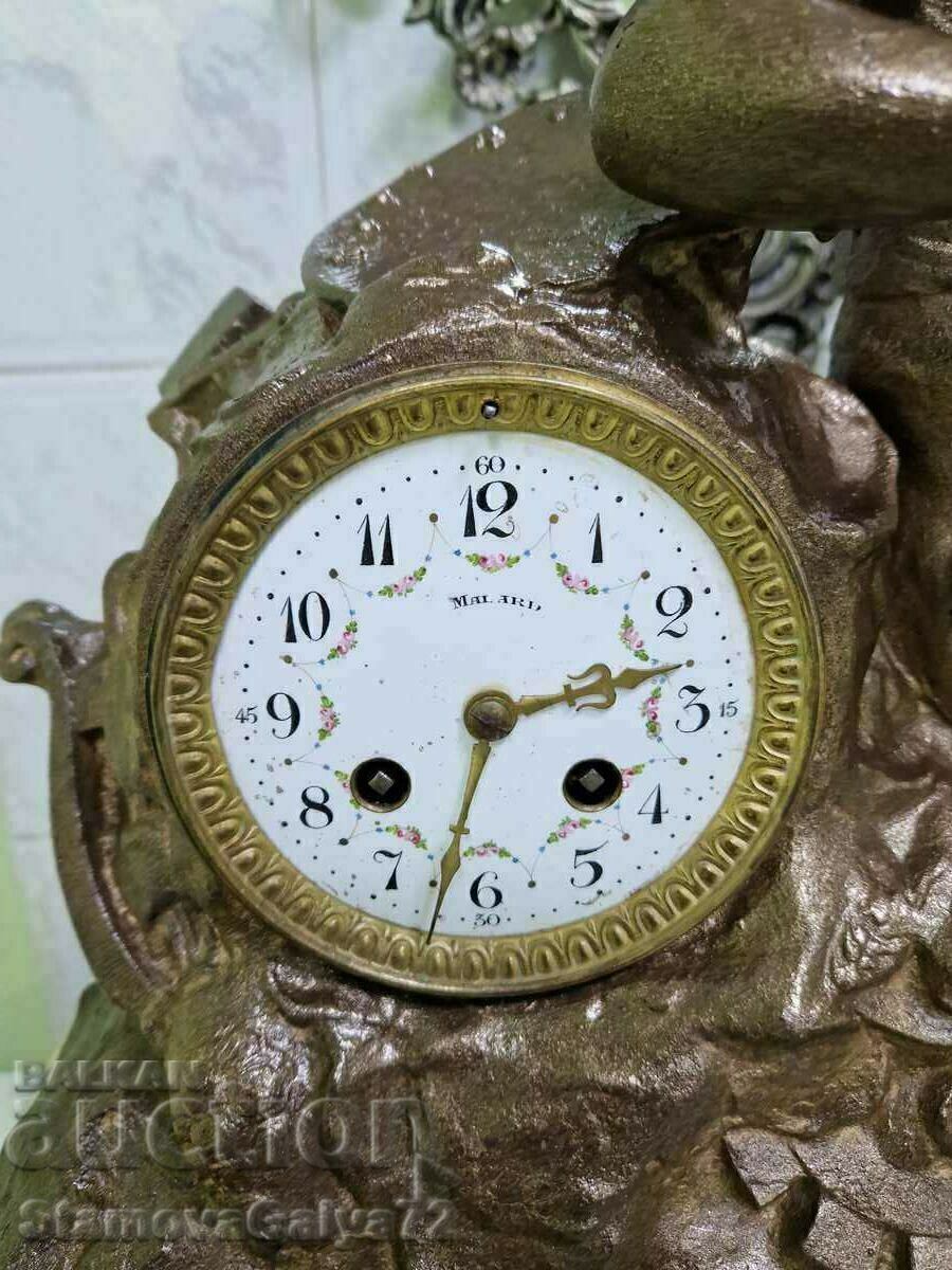 Огромен антикварен френски каминен часовник - 6 Огромен антикварен френски каминен часовник - 6