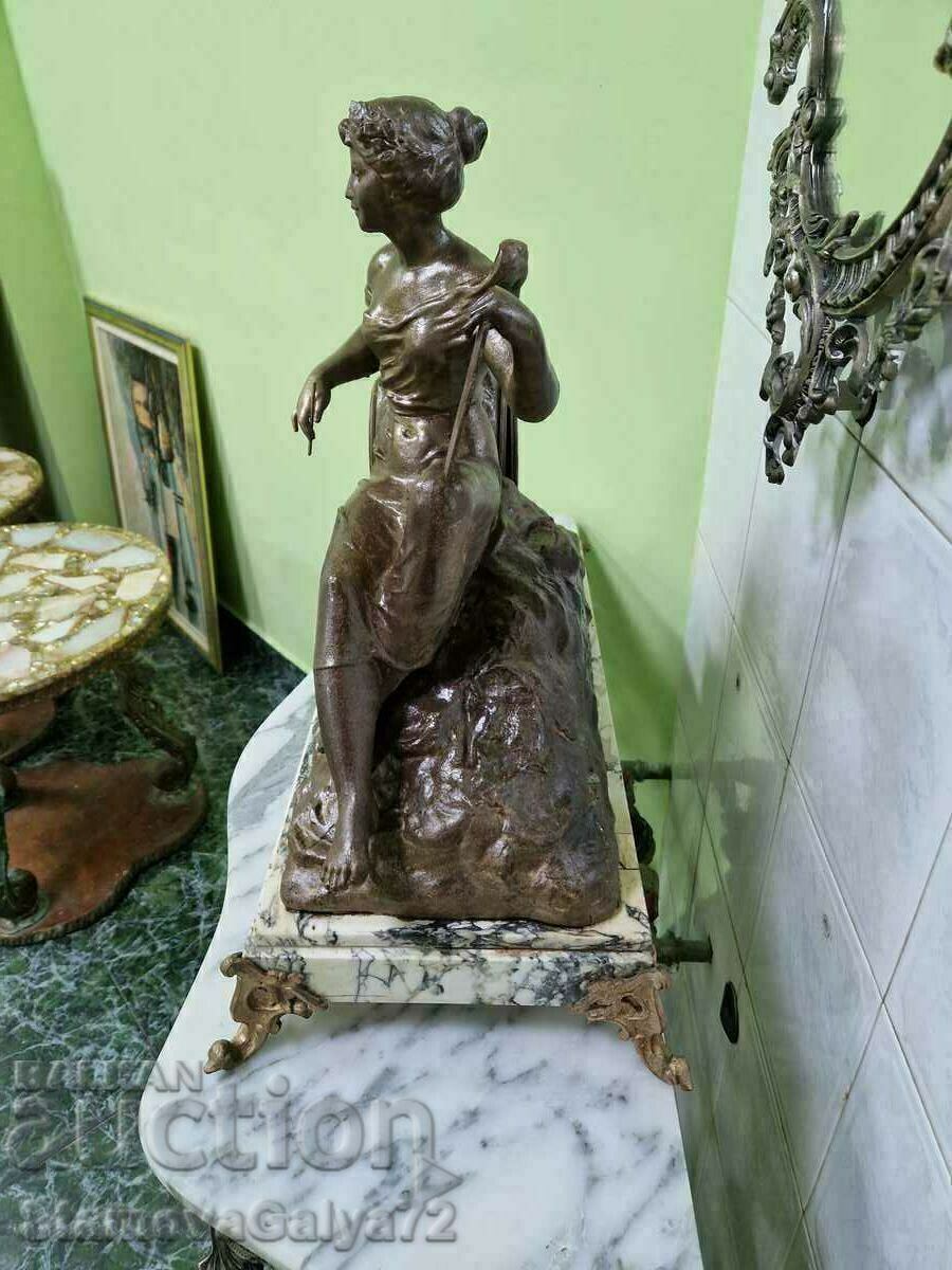 Огромен антикварен френски каминен часовник - 7 Огромен антикварен френски каминен часовник - 7