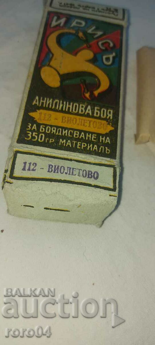 Licitație ANILINE DYE - IRIS - 1941 - NOU Licitație ANILINE DYE - IRIS - 1941 - NOU
