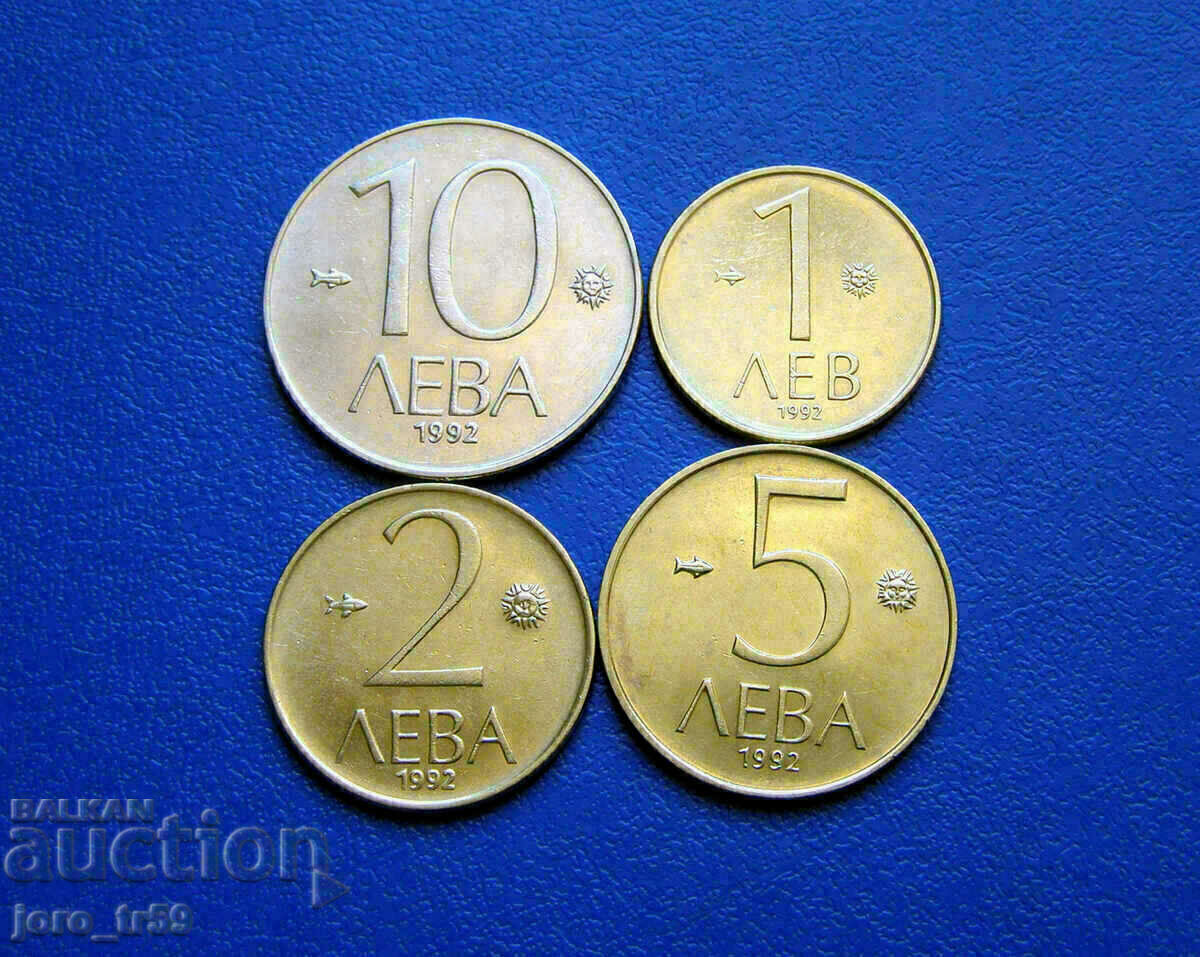 лот 1,2,5 и 10 лева 1992 г. - 5