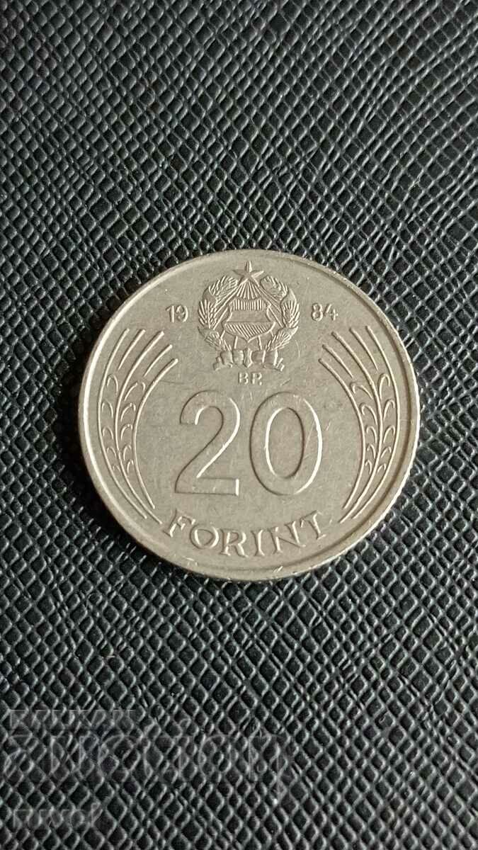 Ungaria 20 forinți, 1984