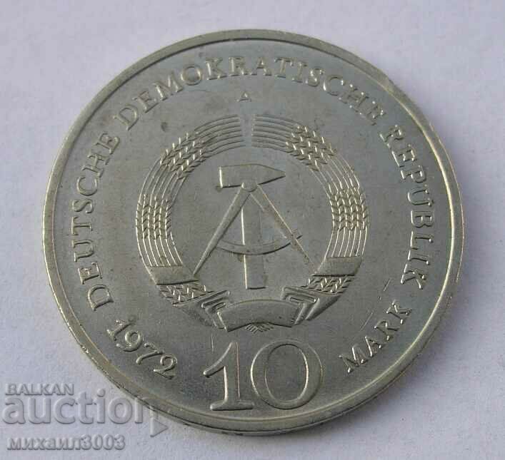 GERMAN ANNIVERSARY COIN 10 MARK 1972 GDR