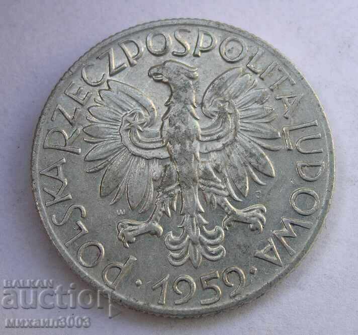 POLISH COIN 5 ZLOTS 1959 with price 9.99 BGN | € 5.11 POLISH COIN 5 ZLOTS 1959 with price 9.99 BGN | € 5.11