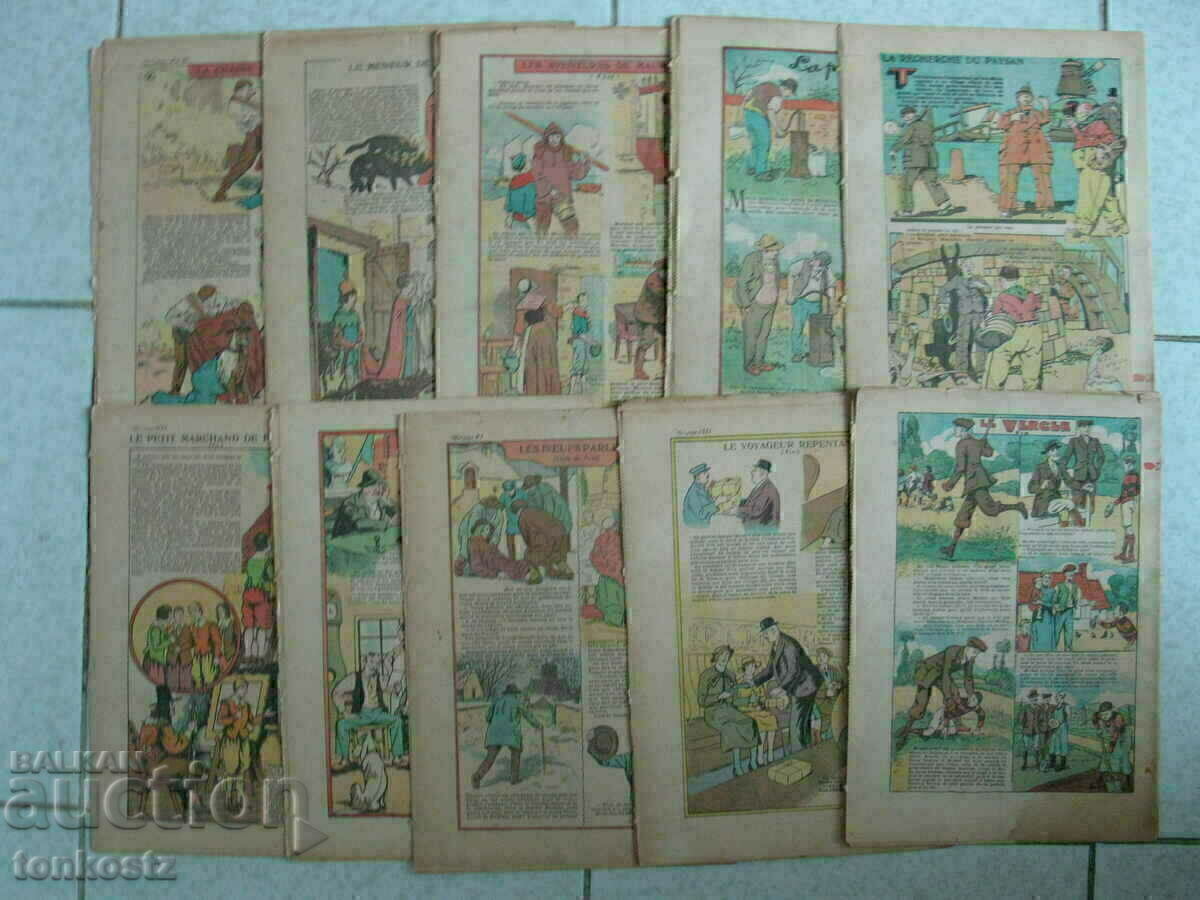 10 pcs. French magazines Lecho comics 7-8 pages 1935 with price 20.00 BGN | € 10.23