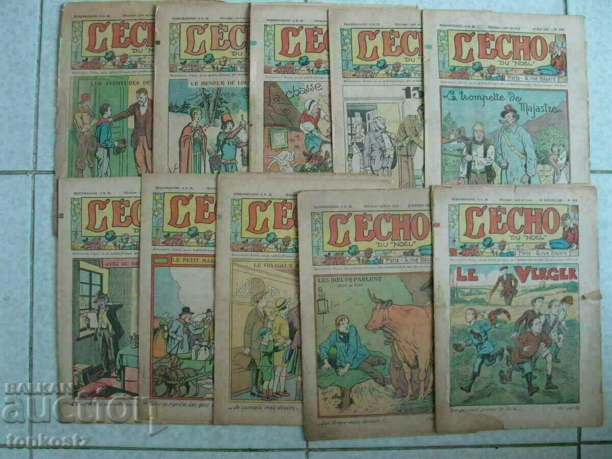 10 pcs. French magazines Lecho comics 7-8 pages 1935