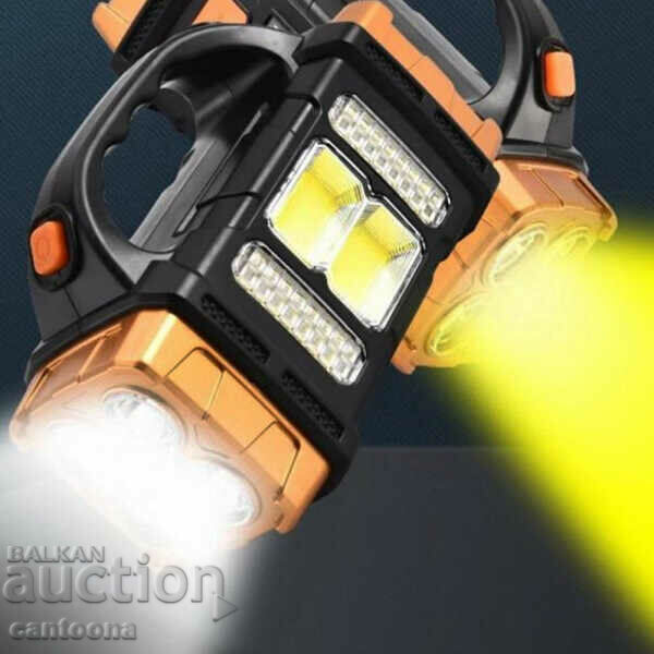 Auction Powerful bright solar LED lantern HB-2678 - multifunctional, USB Auction Powerful bright solar LED lantern HB-2678 - multifunctional, USB