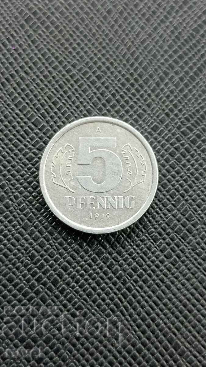 GDR 5 Pfennig, 1979