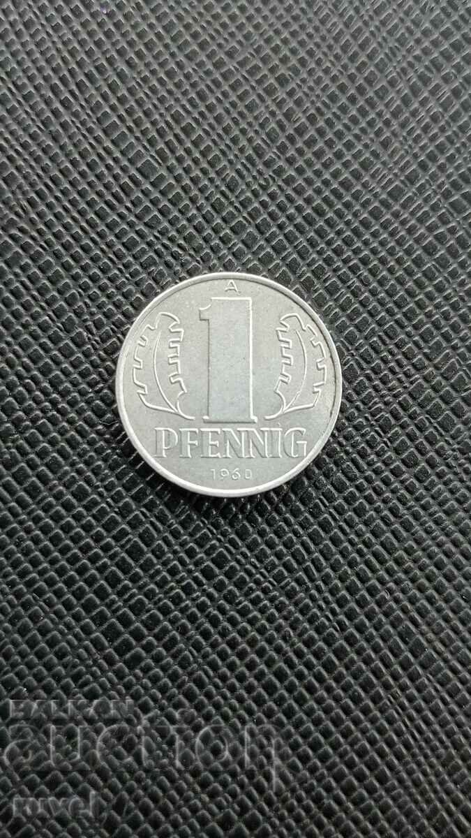 GDR 1 pfennig, 1960