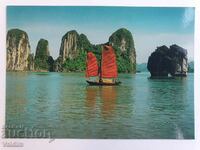 Postcard Jonga Boat Vietnam