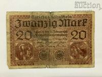 Германия 20 марки 1918 година