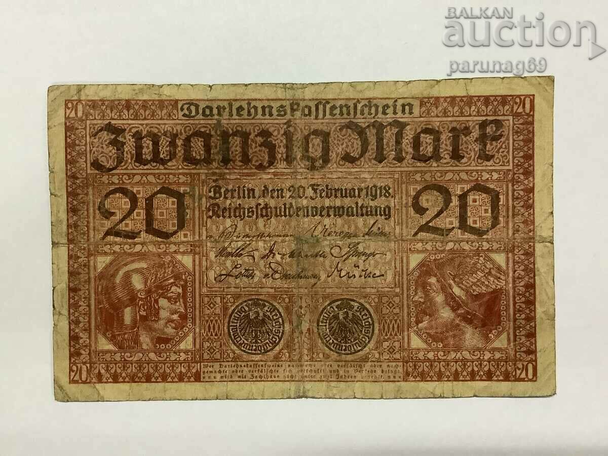 Germany 20 marks 1918 with price 3.00 BGN | € 1.53 Germany 20 marks 1918 with price 3.00 BGN | € 1.53