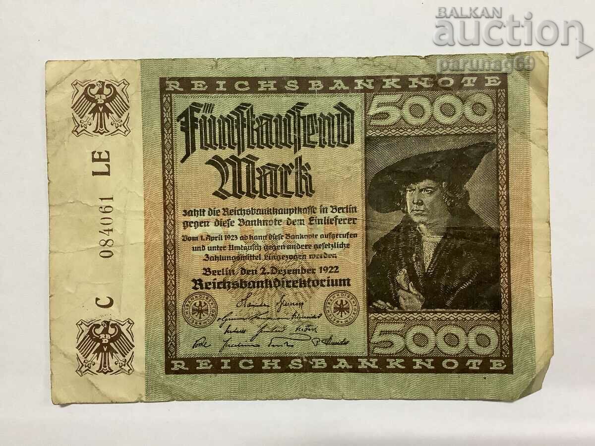 Germany 5000 Marks 1922