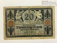 Германия 20 марки 1915 година