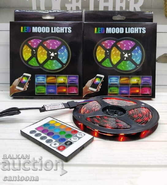 5 meter RGB LED 5050 strip, remote, APP - Android/iOS - 5
