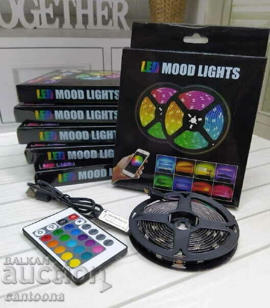 5 meter RGB LED 5050 strip, remote, APP - Android/iOS - 6