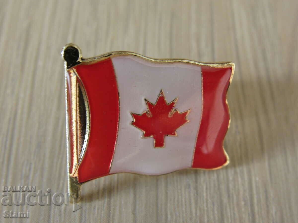 Auction Canadian flag badge Auction Canadian flag badge