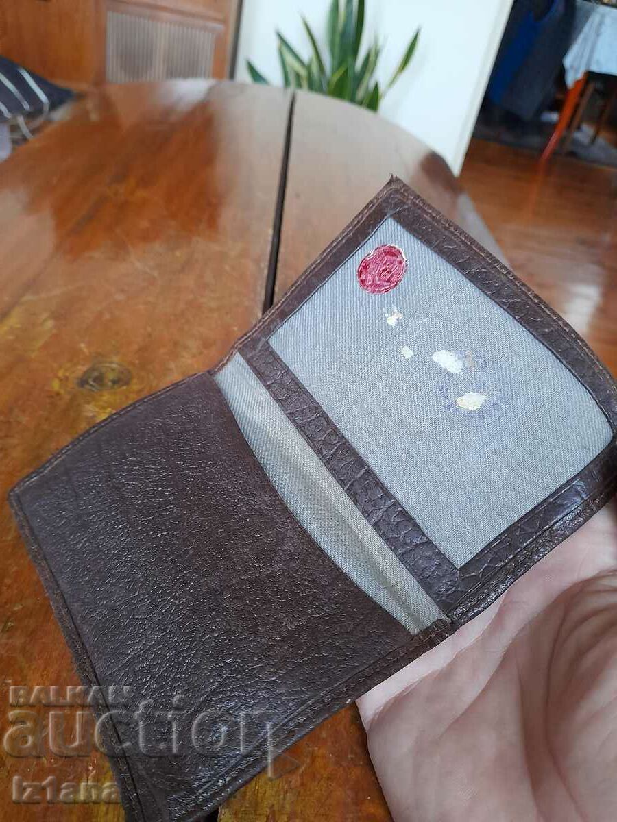 Auction  Old leather case for a personal passport
