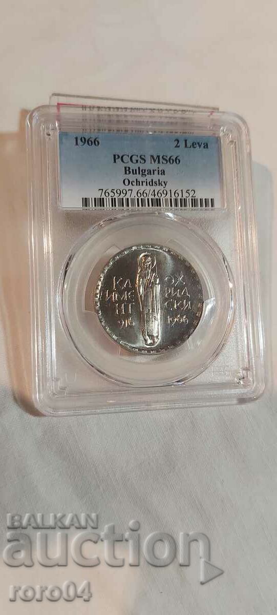 2 LEVA 1966 - MS 66 2 LEVA 1966 - MS 66