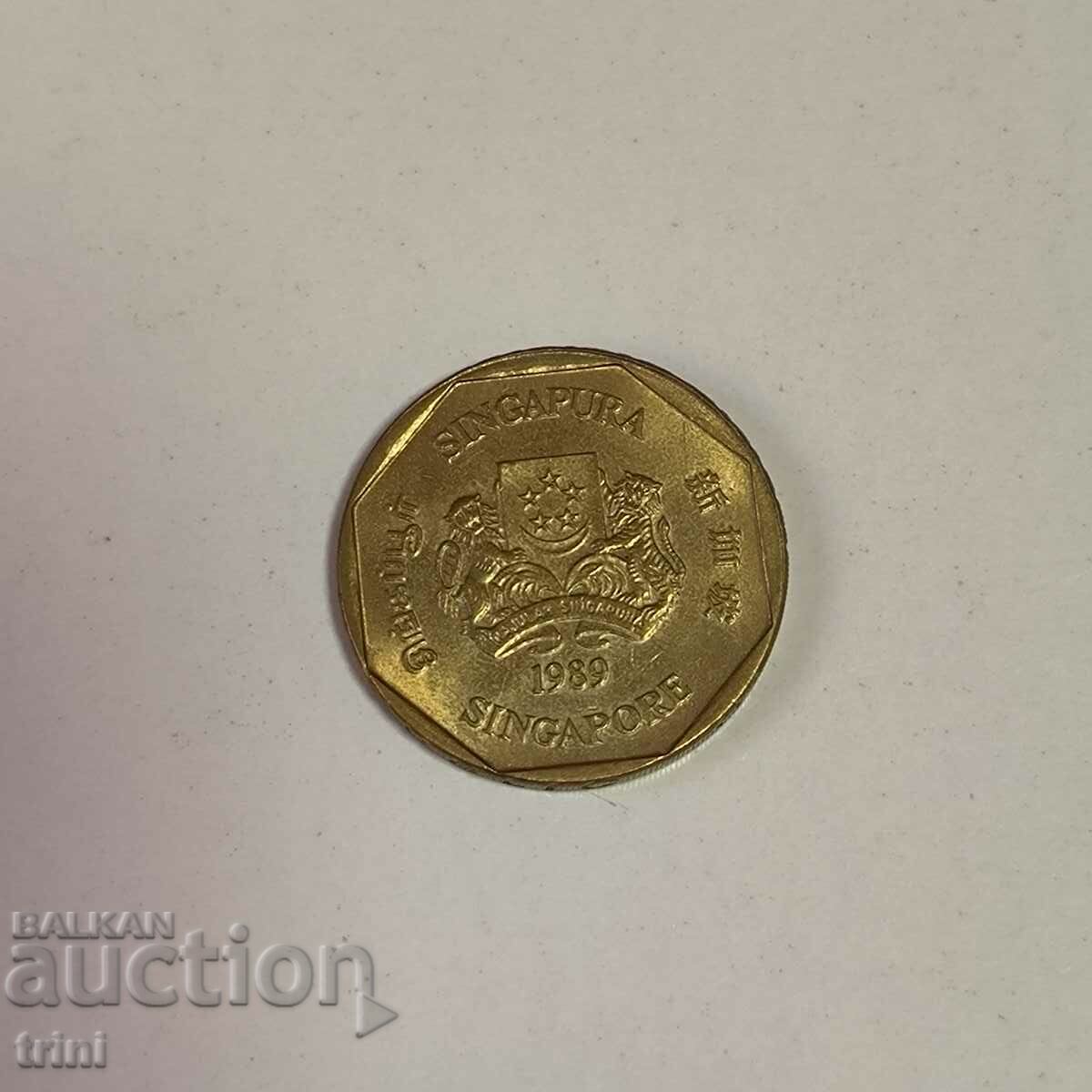 Singapore 1 dollar 1989 year g94 with price 3.00 BGN | € 1.53 Singapore 1 dollar 1989 year g94 with price 3.00 BGN | € 1.53