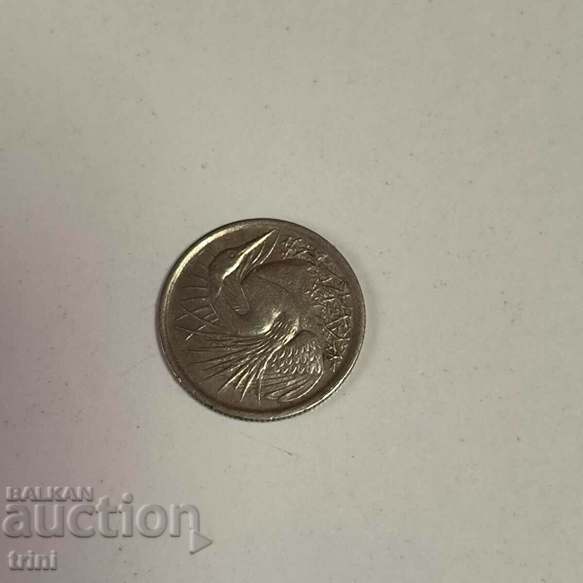 Сингапур 5 цента 1968  година  ж96