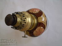 Antique majolica half gas lamp