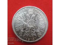 2 coroane 1913 Austro-Ungaria argint COMPARATI SI PRETA!
