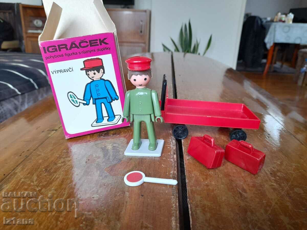 Old toy, railway worker figurine with price 45.00 BGN | € 23.01 Old toy, railway worker figurine with price 45.00 BGN | € 23.01