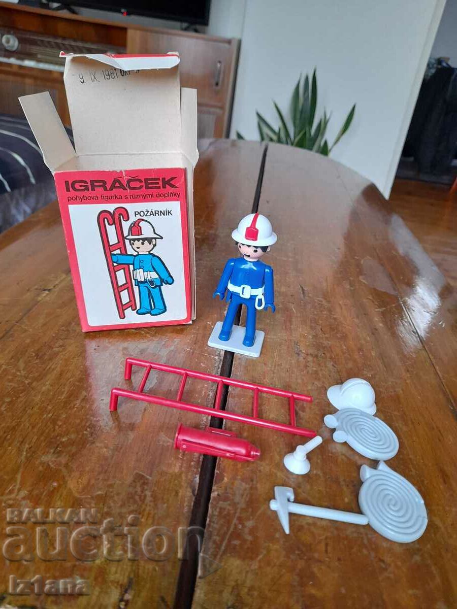Old toy, fireman figure with price 45.00 BGN | € 23.01 Old toy, fireman figure with price 45.00 BGN | € 23.01