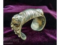 Renaissance silver slingshot bracelet.