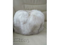 Elegant women's arctic fox fur hat, new