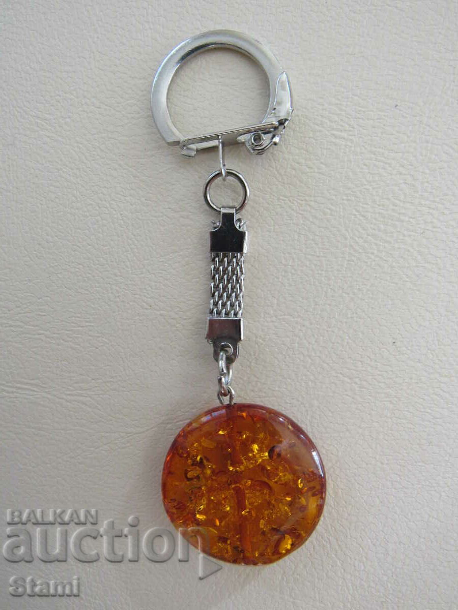 Auction Premium Baltic amber key ring Auction Premium Baltic amber key ring