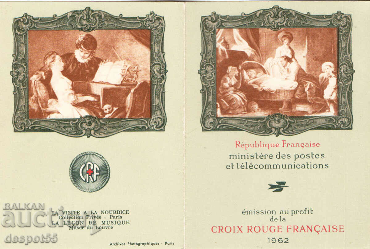 Delivery of 1962. France. Red Cross. Carnet.