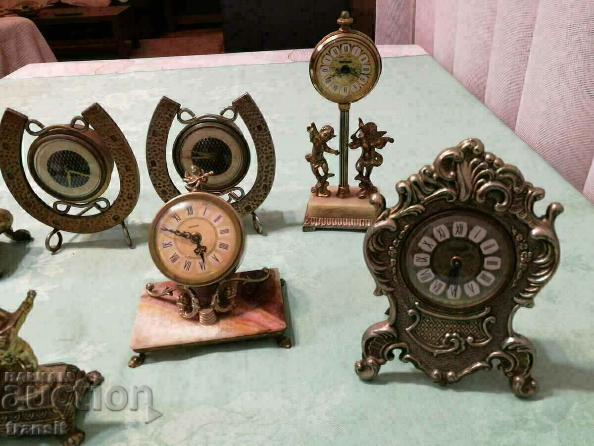 Auction Mantel clocks, lot 9 pcs. Auction Mantel clocks, lot 9 pcs.