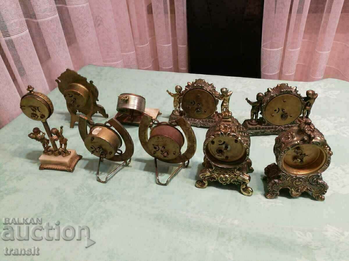 Mantel clocks, lot 9 pcs. - 5 Mantel clocks, lot 9 pcs. - 5